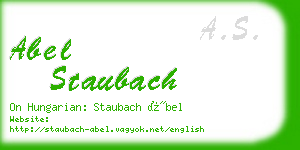 abel staubach business card